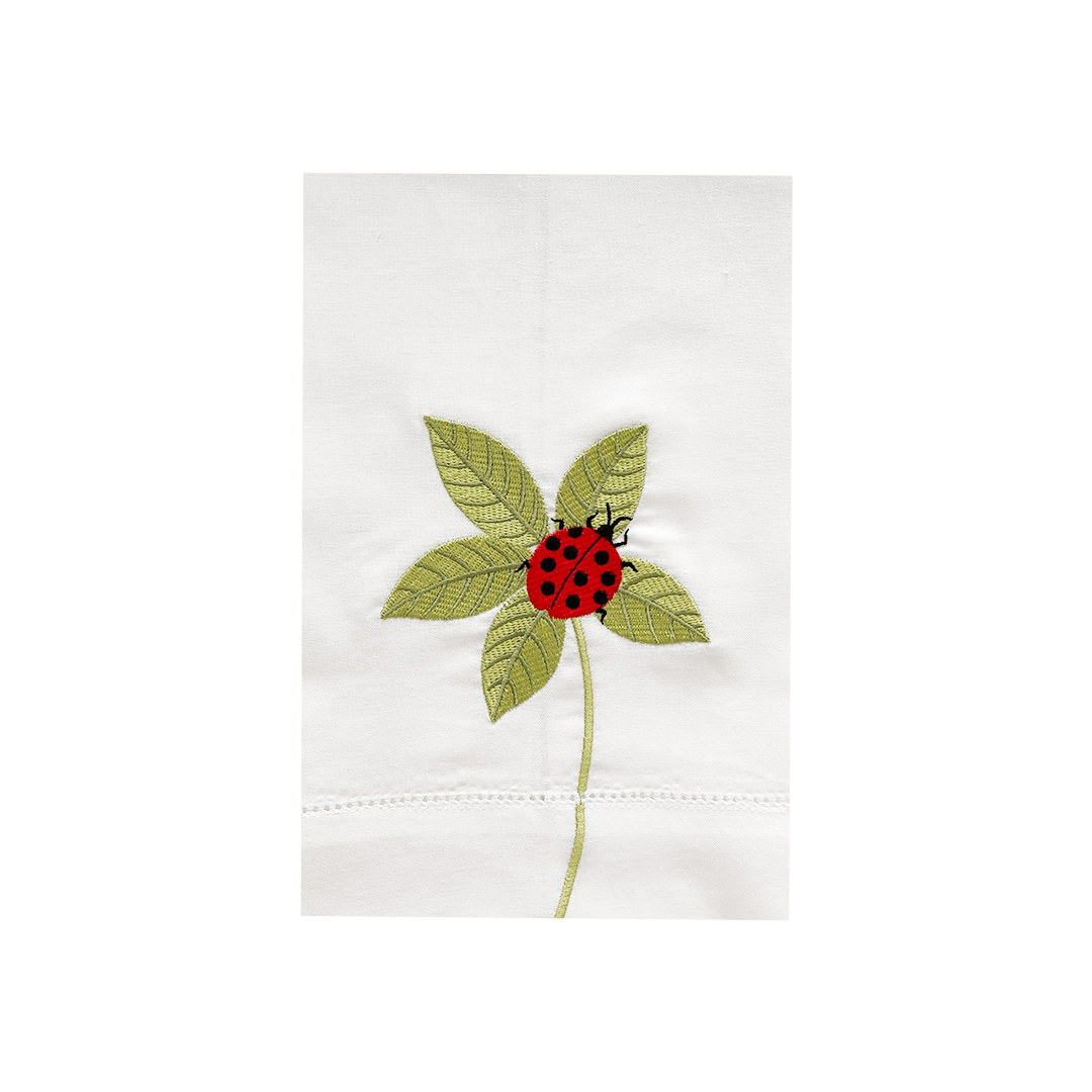 LINEN TOWEL INSECT ON LEAVES 1